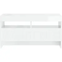 vidaXL LED tv-meubel EDE 81 x 35 x 43 cm Hoogglans Wit