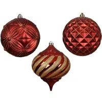 Kaemingk Kerstballen kunststof d20 cm krood a3