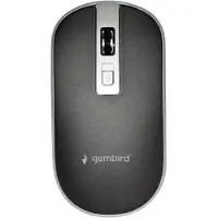 Gembird MUSW-4B-06-BS, Bedienbaar met beide handen, optische sensor, draadloos (RF), 1600 DPI, blauw, zilver