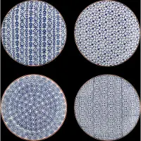 Bloomingville Karine borden blauw set van 4 stuks