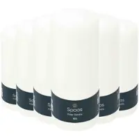 Spaas 6x Cilinderkaars Wit 60/150 Mm ± 45 Branduren