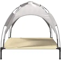 vidaXL - Hondenbed - 104 - x - 86 - x - 84,5 - cm - Staal - Zilvergrijs