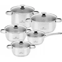 Gerlach First Inductie Pannenset RVS 10 Delig 5 Stuks