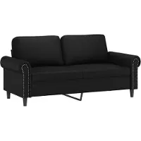 vidaXL Tweezitsbank 140 cm kunstleer zwart