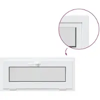 vidaXL Kleur binnenkant kelderraam Wit RISOR 90 x 45 cm