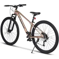 Muvano Mountainbike 29 inch - Hardtail MTB Heren - Aluminium MTB Hydraulische Remmen-1x9 Shimano - 29 inch- 80mm Voorvork- - Offroad Bruin/Zwart