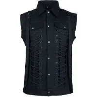 Vixxsin - Gothic Bodywarmer - Nolen Mannen Top - XL tot XXL - voor Mannen - zwart - Maat XL