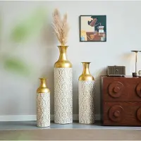 MODFU - Bodenvaas - 3-Delige Set - Metaal - Goud Wit