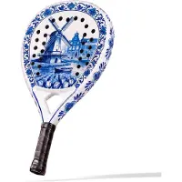 Matchu Sports Padel Racket – Delfts Blauw - Delfts Blauwe stijl - Delfts Blauw / Blauw-Wit - 3K Carbon