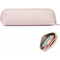 VHV - Etui Waterdicht - PU Leer Pencil Case - 18x6x5 cm - Draagbaar pennenbak- Make-up Tasje Voor School Kantoor,Reizen -Roze