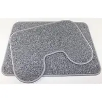 Prima Set - - Lieve - Badmat - 50x70cm - en - WC mat - grijs - 45x60cm