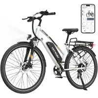 Hitway Elektrische Fiets BK27S - 28 Inch City Commuter EBike met Afneembare 36V 13Ah Lithium Batterij - Damesfiets - E-Bike met 250W Motor - 7 Versnellingen - APP Bediening