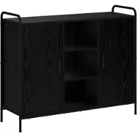 vidaXL Dressoir Zwart eiken 97 x 33 x 81 cm Bewerkt hout