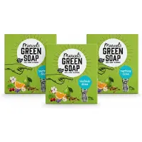 Marcel's Green Soap 3 x - Verhuisdoos - Duurzaam Schoonmaken - Natuurlijke verzorging - 8 Zeepjes - Voordeelverpakking - 3 stuks