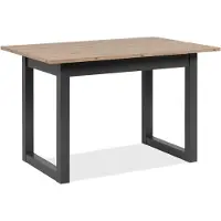 Finori - Uitschuifbare eettafel in eiken- en antracietkleur L120/160 cm - DENVER