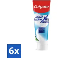 Colgate 6 x Tandpasta Triple Action Xtra White 75 ml - Tandpasta - Gaatjes - Wittere Tanden - Frisse Adem - Mondverzorging