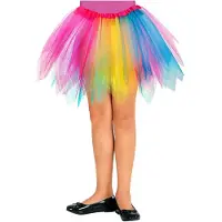 Widmann - Dans & Entertainment Kostuum - Dansen Op De Regenboog Eenhoorn Tutu 30 Centimeter Meisje - Multicolor - One Size - Carnavalskleding - Verkleedkleding