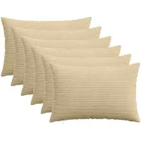 vidaXL Kussensloop 6 st HEERLEN Grijs Groen 50 x 75 cm corduroy