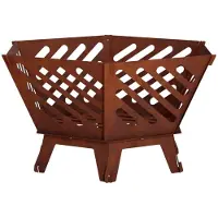 vidaXL Vuurkorf Roestkleurig 60 x 53 x 30 cm weervast staal