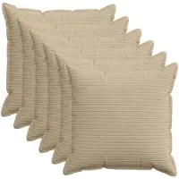 vidaXL Kussensloop 6 st HOUTEN Taupe 80 x 80 cm corduroy