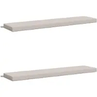 vidaXL Bankkussens SOEST 2 st 100% Polyester Wit 180 x 40 x 8 cm
