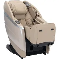 Vente-unique Massagestoel van kunstleer - Spraakbediening - Zero gravity-systeem - Beige - ULAP