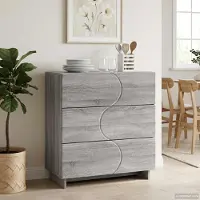 vidaXL Dressoir Grijs Sonoma 70 x 38 x 75 cm Bewerkt hout