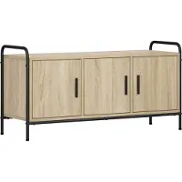 vidaXL Tv-meubel 79,5 x 33 x 50 cm Sonoma Eiken Bewerkt hout