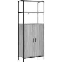 vidaXL Highboard Grijs Sonoma 40 x 33 x 161 cm Bewerkt hout