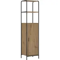 vidaXL Highboard Artisanaal eiken 40 x 33 x 161 cm Bewerkt hout