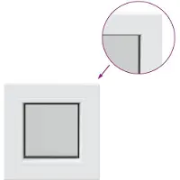 vidaXL Kelderraam Interne Kleur Wit RISOR 35 x 35 cm