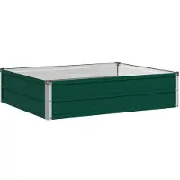 vidaXL Verhoogde Tuinbak Groen 100 x 80 x 24 cm koudgewalst staal