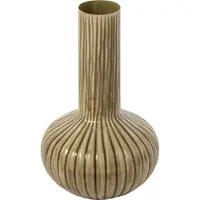 J-Line vaas ijzer small - olijfgroen - 25 x 41 cm