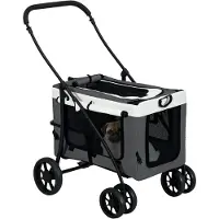 PawHut - Hondenbuggy - inklapbaar - afneembare mand - met ritssluiting