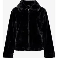 TwoDay dames winterjas van imitatiebont zwart maat XXXL