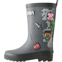 Next Regenlaarzen 'Minecraft' grijs / lichtgrijs / rosa / rood