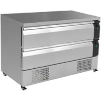 CombiSteel Koel-/Vrieswerkbank - 265L - 2 Laden 6x 1/1 GN - Geforceerd - Wielen - 1230x700x865mm