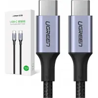 UGREEN USB-C naar USB-C kabel, 100W, gevlochten, zwart, 2 meter