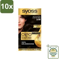 Syoss Oleo Intense - Haarverf - 2-10 - Bruinzwart - 115ml x 10