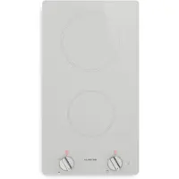 Klarstein Kochheld inductiekookplaat - draagbare inductiekookplaat met 2 zones, 3500 W boost, draaiknopbediening, restwarmte-indicator, oververhittingsbeveiliging, compact 30 cm keramisch glas
