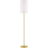 HOMCOM -Stehlampe-Leinen, Stahl-25,5L x 25,5B x 157H cm-Cremeweiß