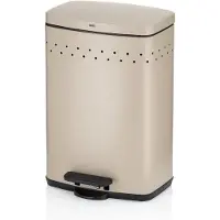 kela Cosmetica-afvalbak Malaga, metaal, 21 x 18,5 x 31 cm, 5 l, beige