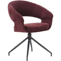 Livin24 Eetkamerstoel Suzie draaibaar velvet paars