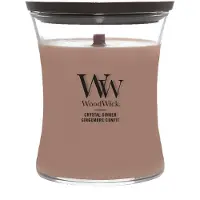 Woodwick Crystal Ginger Medium Geurkaars