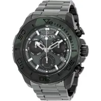 Invicta Carbon Hawk 51080 - Herenhorloge - Quartz uurwerk - Roestvrij staal met groene wijzerplaat - 48 mm