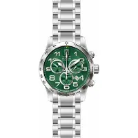 Invicta Jason Taylor 51261 Herenhorloge - Quartz uurwerk - Roestvrij staal met een groene wijzerplaat - 48 mm