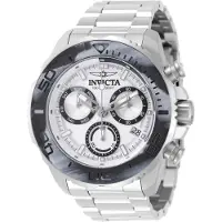 Invicta Carbon Hawk 51075 - Herenhorloge - Quartz uurwerk - Roestvrij staal met zilverkleurige wijzerplaat - 48 mm
