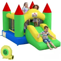 HOMCOM -Hüpfburg-Oxford-300L x 180B x 160H cm-Mehrfarbig
