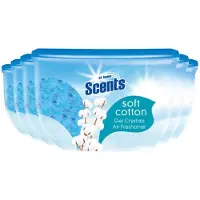 At Home 6x Luchtverfrisser Gel Kristallen Fris Katoenlinnen 150 gr