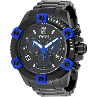Invicta Jason Taylor 51292 Herenhorloge - Quartz uurwerk - Roestvrij staal met zwarte wijzerplaat - 50 mm